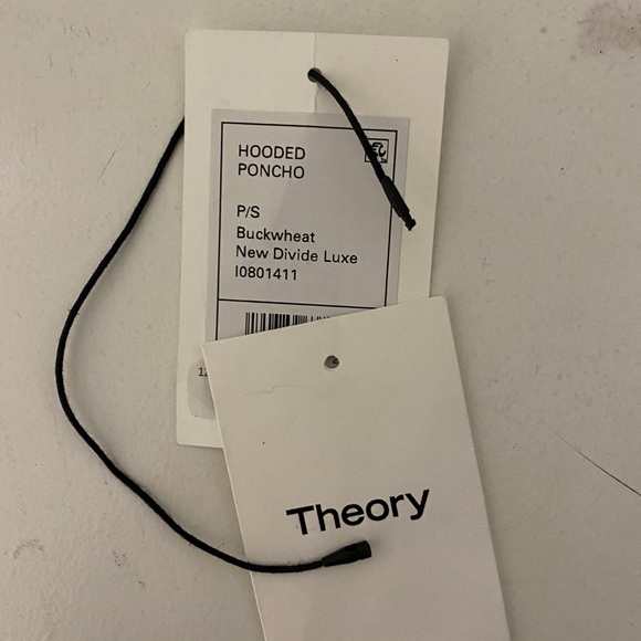 Theory Hooded Divide Wool Cashmere Poncho Jacket - Picture 8 of 8